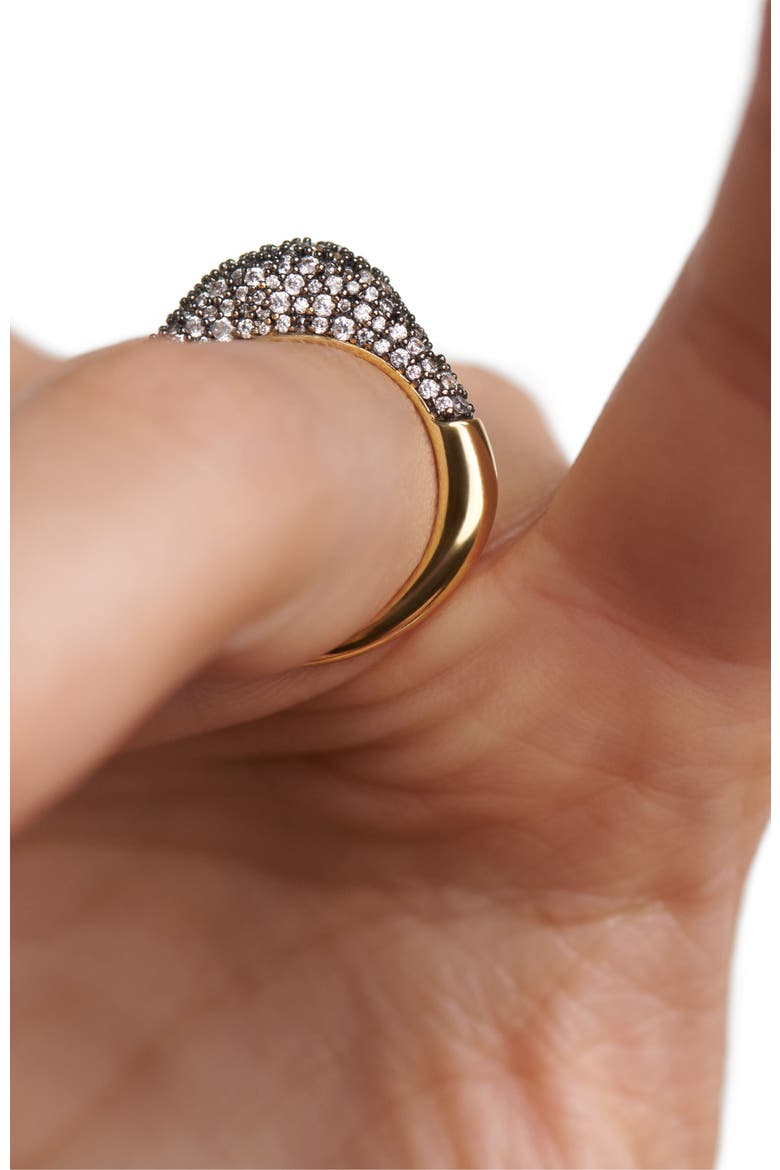 Pavé Duna Ring, Alternate, color, Gold