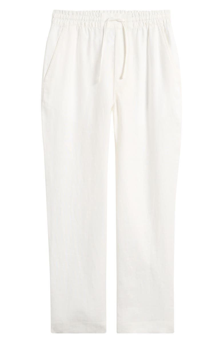 CHÉ Avila Straight Leg Linen Drawstring Pants, Main, color, White-23