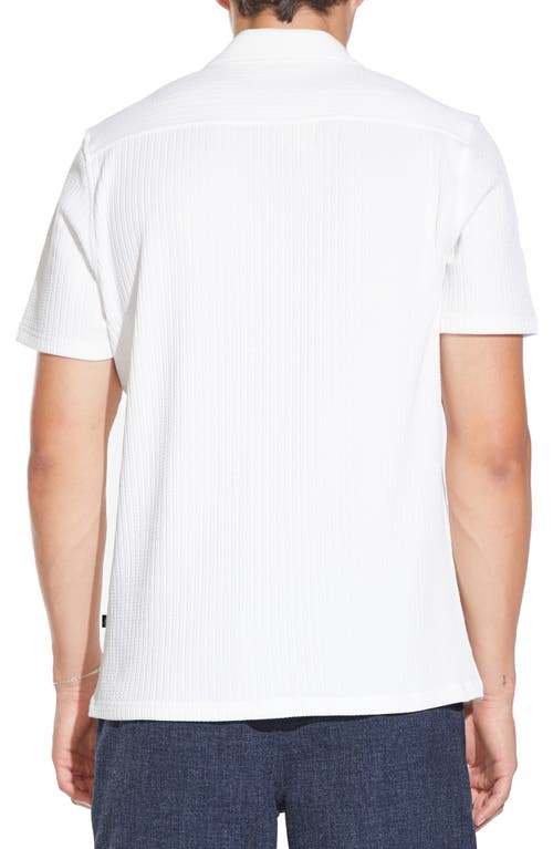 Civil Society Regular Fit Chunky Texture Button-up Shirt In White