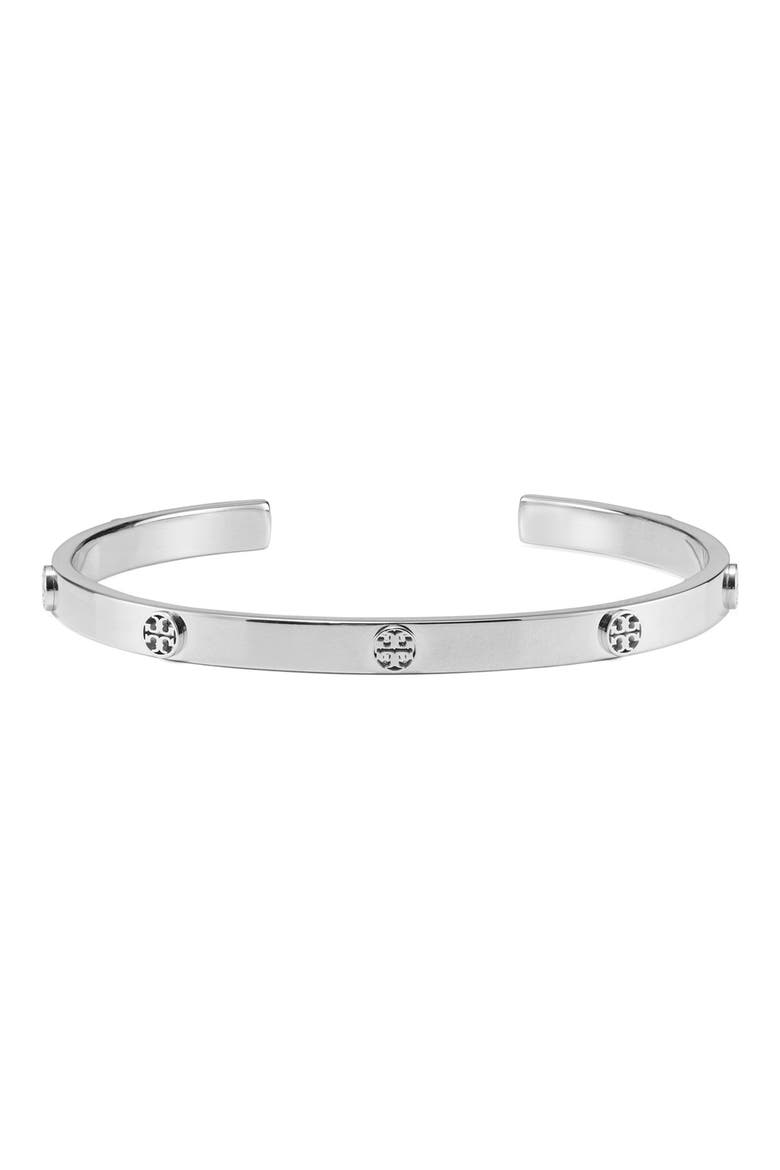 Icon Stud Cuff, Main, color, TORY SILVER
