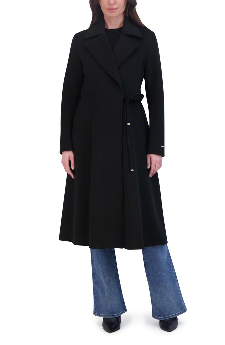 Tahari Shay Wool Blend Wrap Coat, Alternate, color,