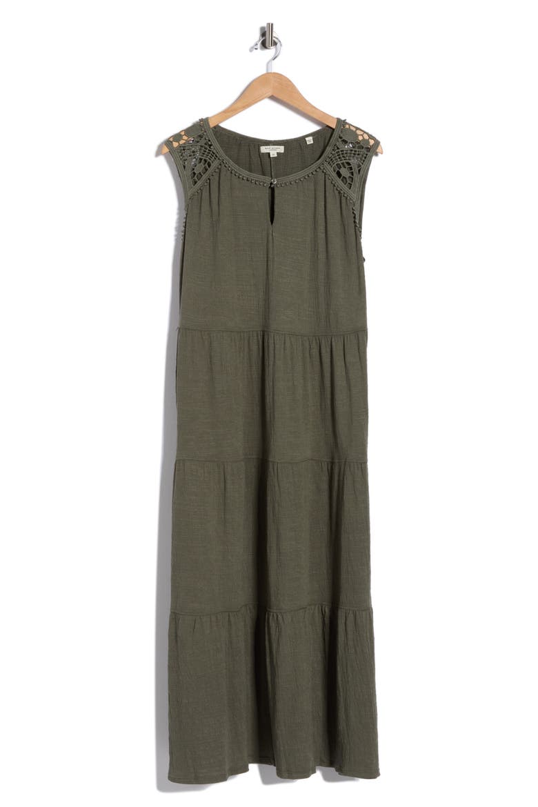 Keyhole Sleeveless Maxi Dress, Alternate, color, ARMY