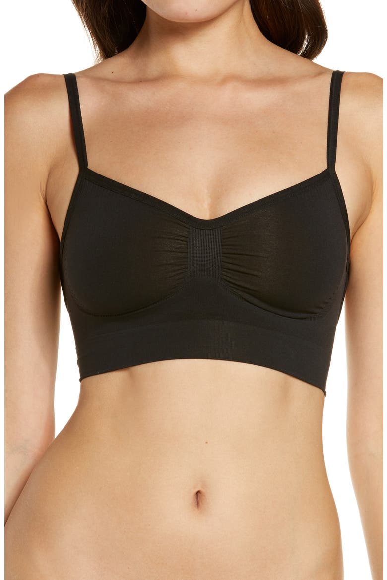 Sculpting Low Back Bralette, Main, color, ONYX