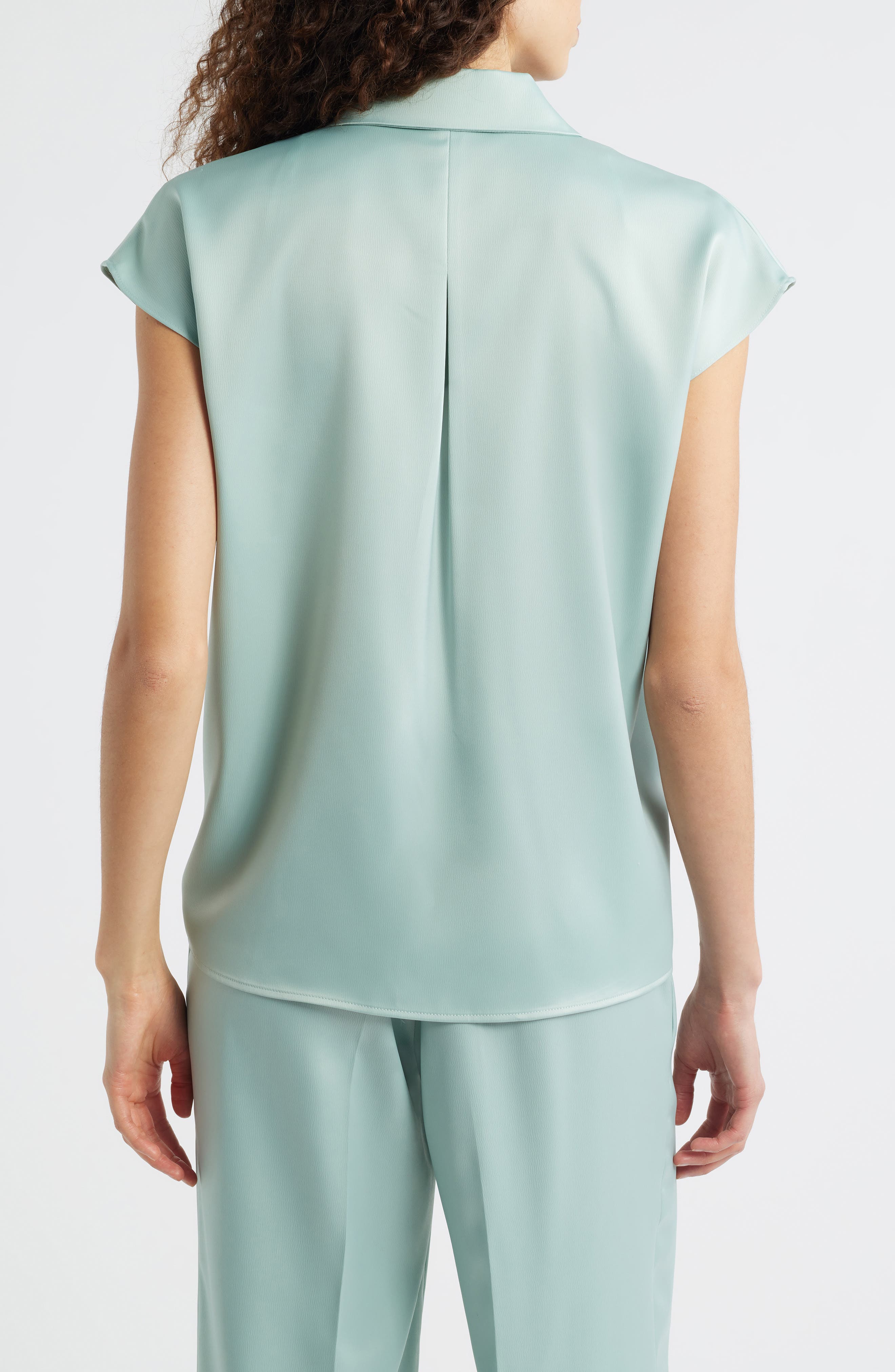 Dolman Sleeve Satin Shirt - image 2