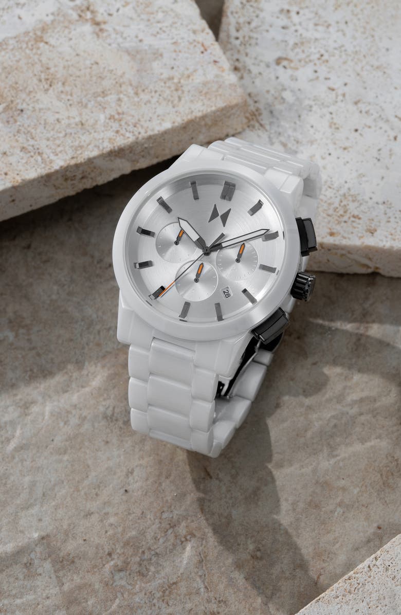 MVMT Chrono II Chronograph Ceramic Bracelet Watch, 44mm, Alternate, color, 