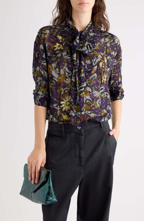 Calma Embellished Georgette Blouse
