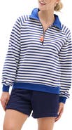 Hatley Mezarine Stripe Quarter Zip Sweatshirt