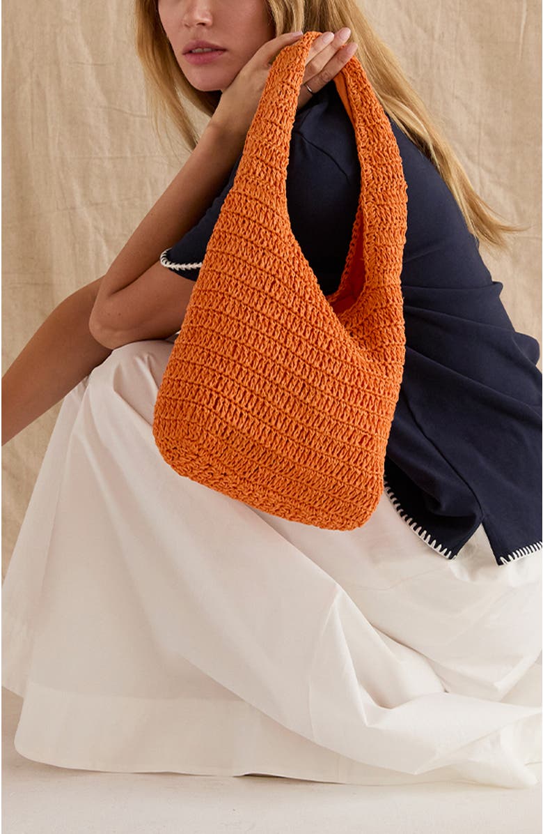 CRESCENT Solid Weave Bag, Alternate, color, Orange
