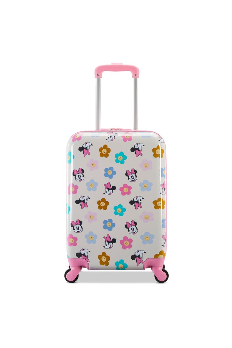 Disney Hardside Carry on 18 Inch Luggage with Spinner Wheels, Alternate, color, Minnie Mouse