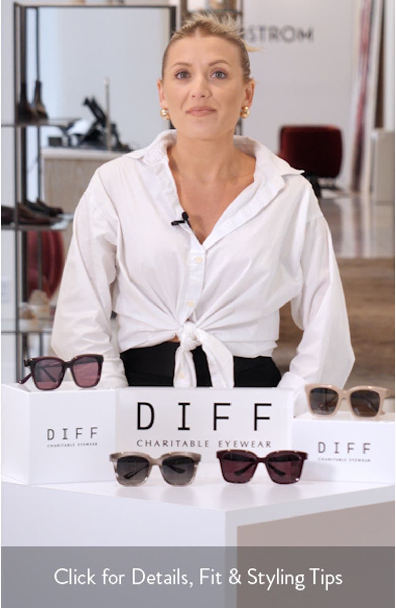 Meredith 54mm Square Sunglasses, sales video thumbnail