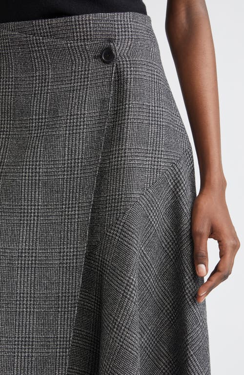 Michael Kors Collection Draped Wool Wrap Skirt In Gray