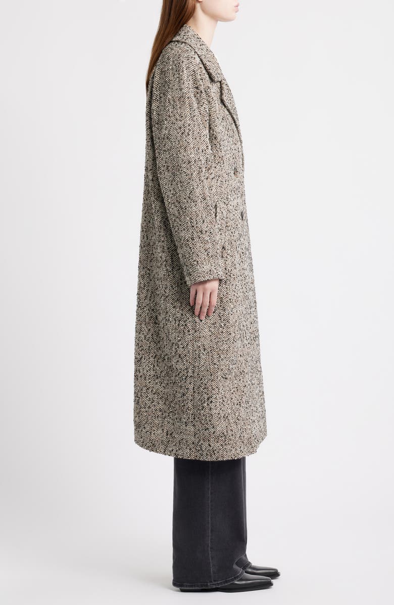 Treasure & Bond Herringbone Tweed Coat, Alternate, color, Brown- Black Tweed