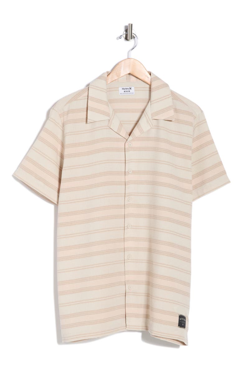 Textured Yarn Dye Stripe Shirt, Alternate, color, BONE