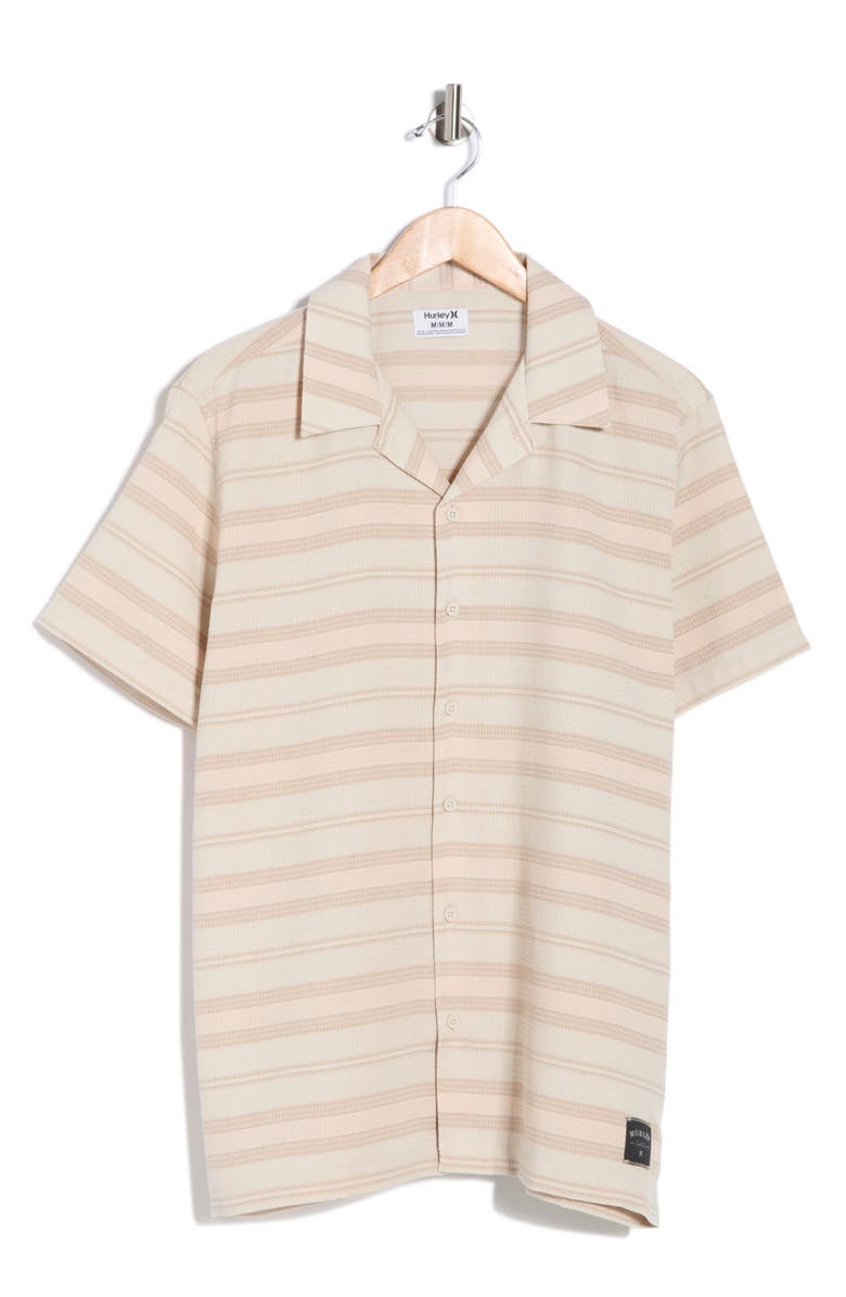 Hurley Textured Yarn Dye Stripe Shirt, Main, color, Bone