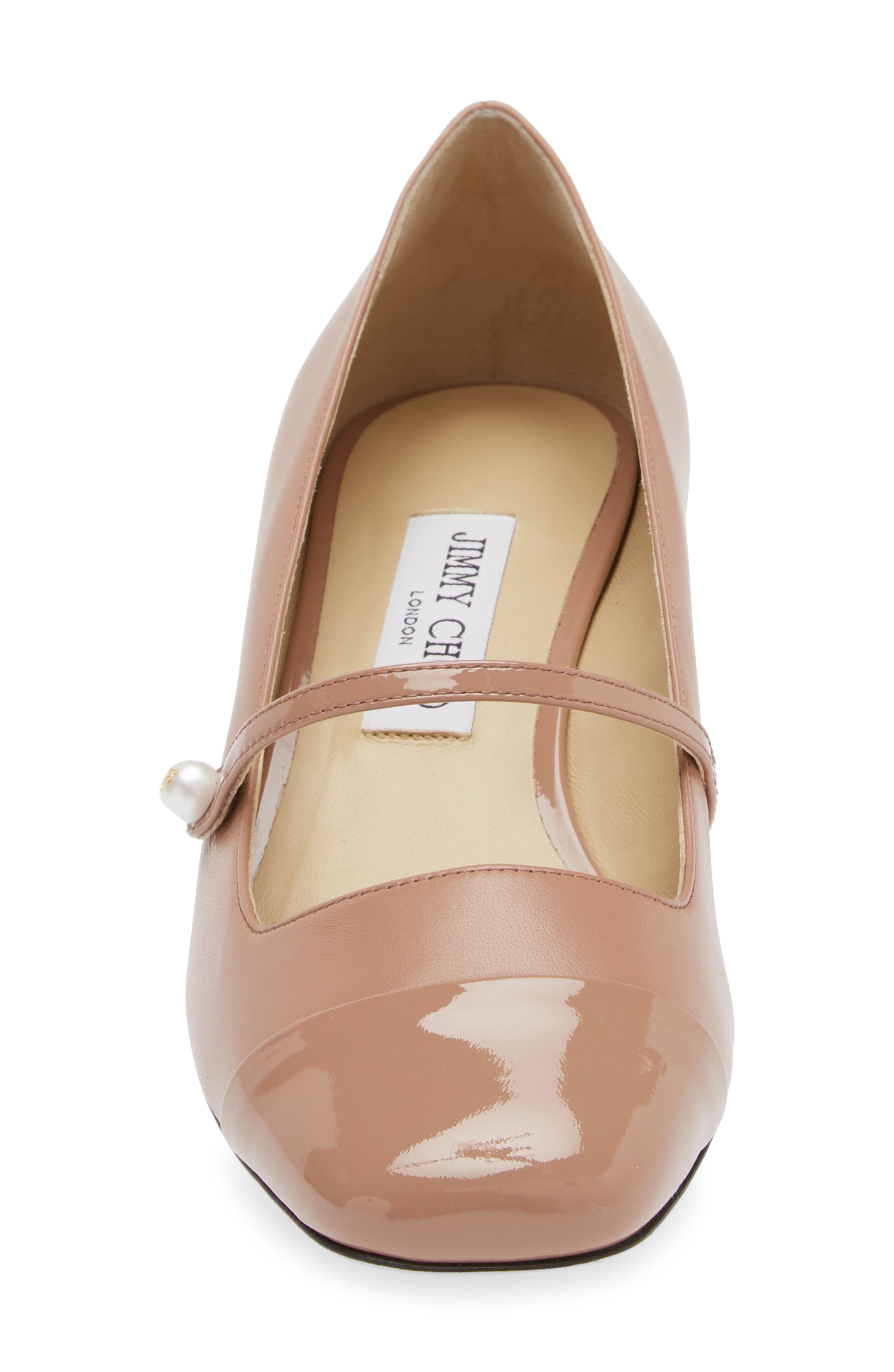 Jimmy Choo Elisa Cap Toe Mary Jane Pump, Alternate, color, Ballet Pink/ Ballet Pink