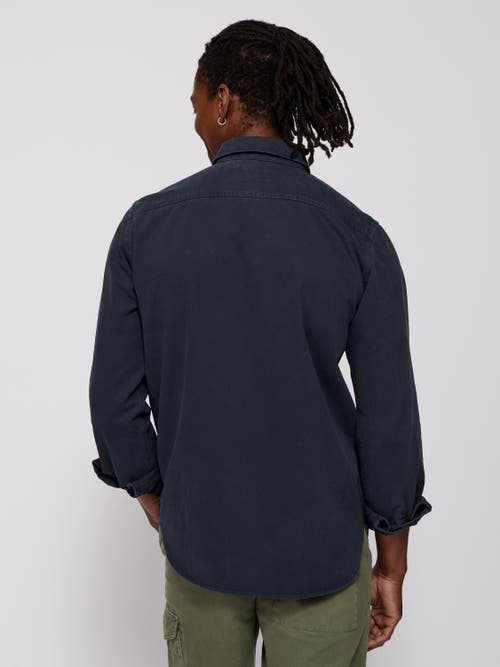 Aubin Normanby Button Up Shirt In Blue