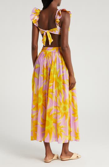 Sunny Side Cotton Cover-Up Maxi Skirt