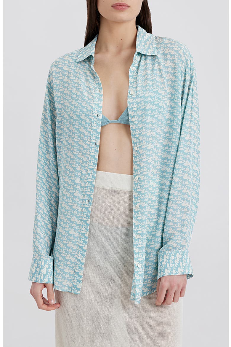 The Delmore Button-Up Top, Main, color, HORSE PRINT