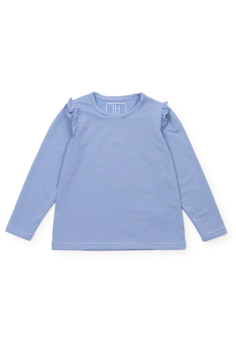 Mia Girls' Longsleeve Top by LH Sport, Main, color, Blue Stripes