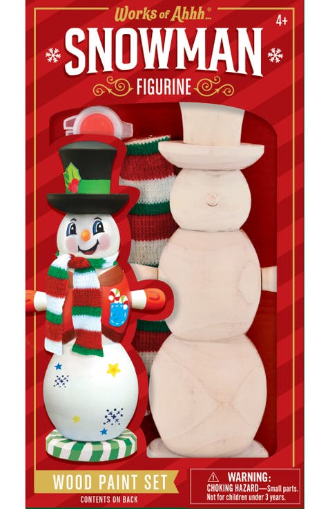 Snowman Wood Paint Set
