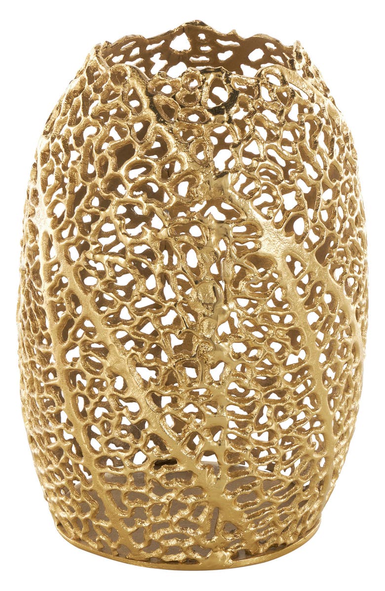VIVIAN LUNE HOME Textured Metal Vase, Alternate, color,