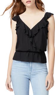 PAIGE Fenna Ruffle V-Neck Top