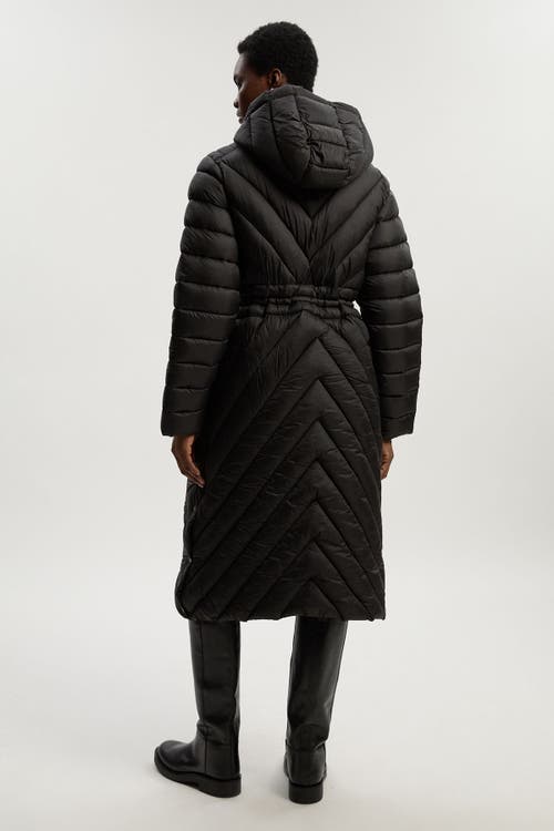 Karen Millen Lightweight Knee Length Packable Coat In Black