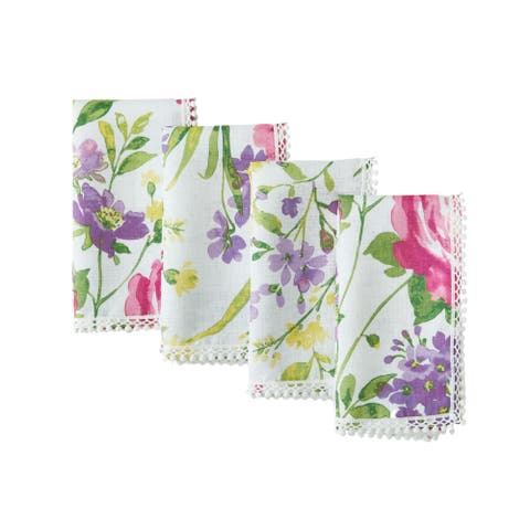 Sophia Pom Pom Napkin Set Of 4