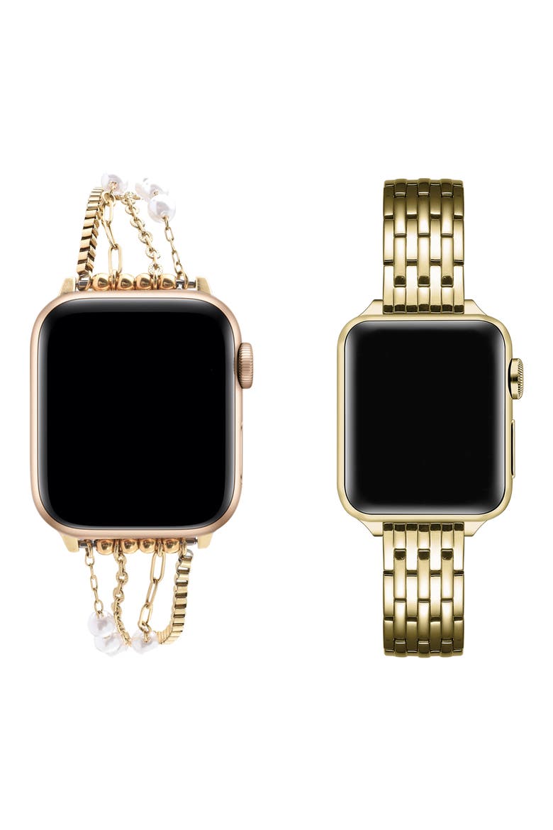 Eleanor Cape Set of 2 Watchbands, Alternate, color, GOLD