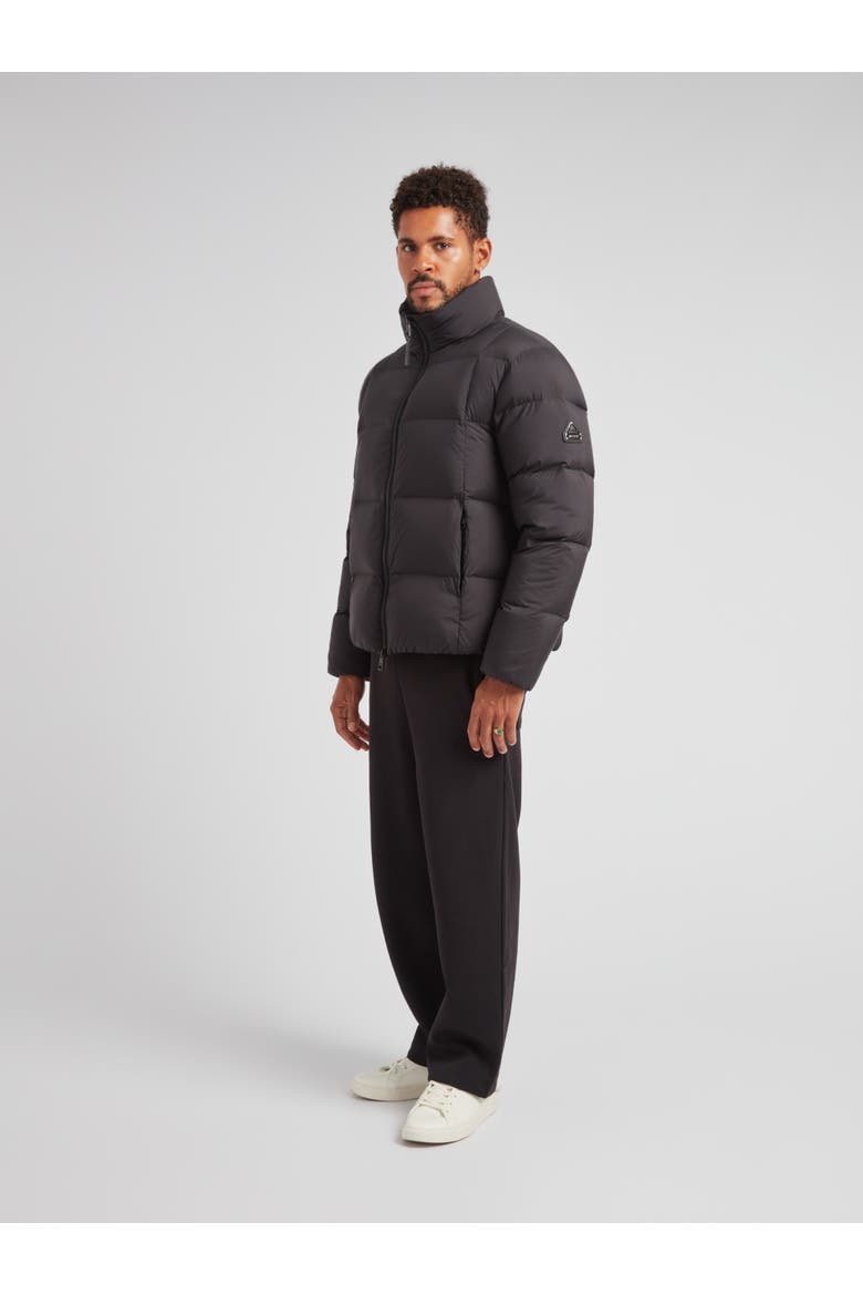 Cloud Long Sleeve Puffer Racer Jacket, Alternate, color, BLACK
