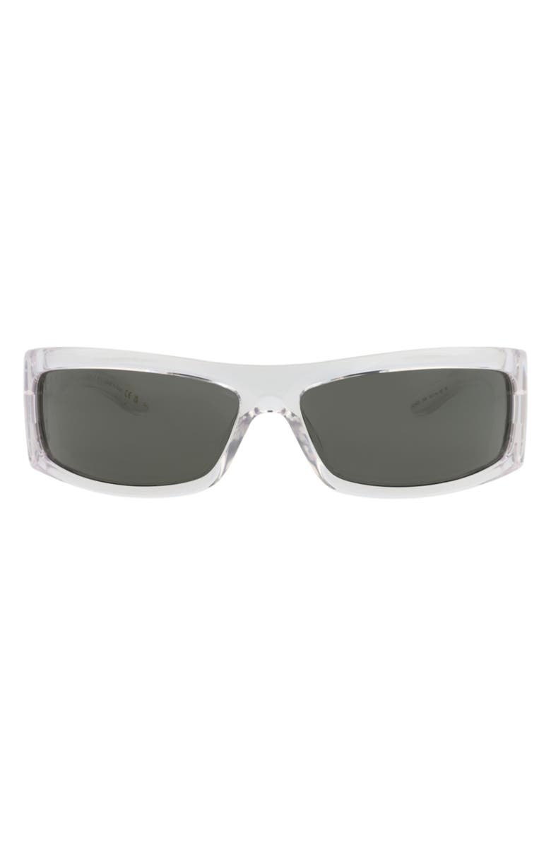 Gucci 64mm Oversize Square Sunglasses, Main, color, Crystal Crystal Grey