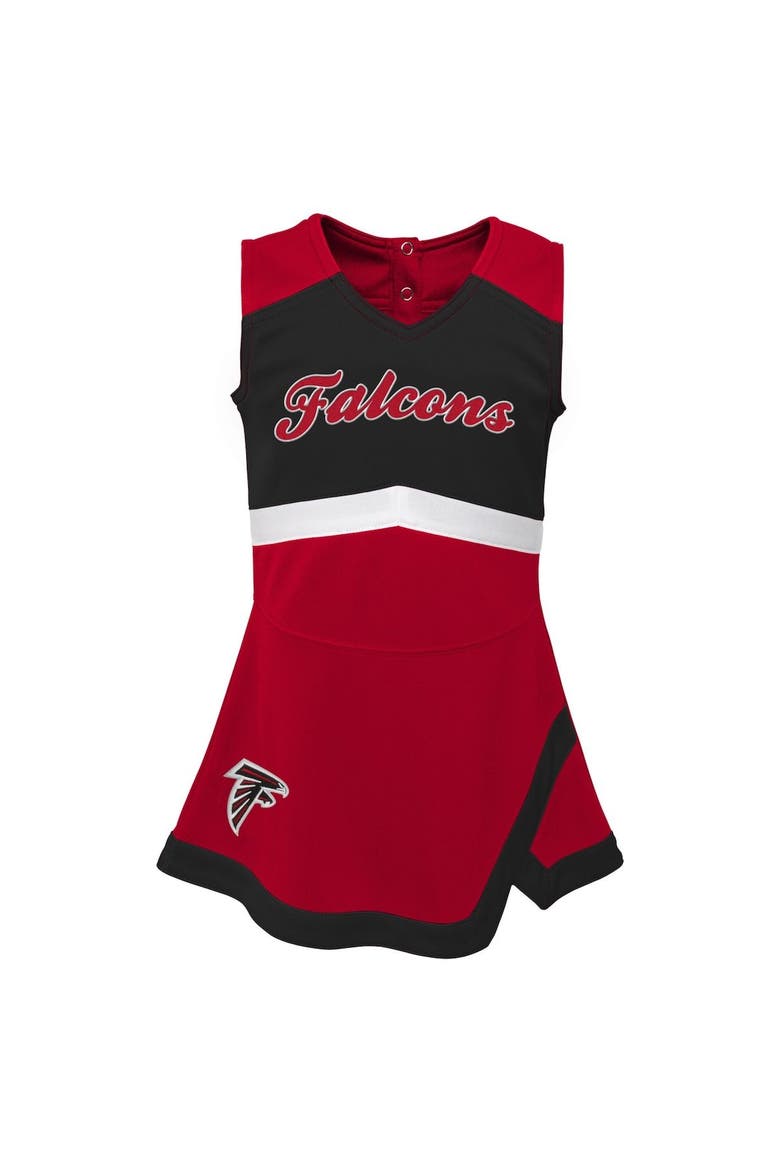 Girls Toddler Red Atlanta Falcons Cheer Captain Dress with Bloomers, Alternate, color, Red