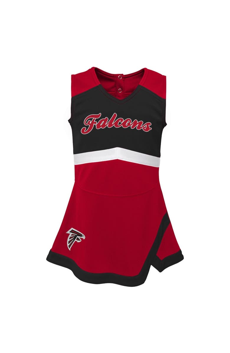 Outerstuff Girls Toddler Red Atlanta Falcons Cheer Captain Dress with Bloomers, Alternate, color, Red