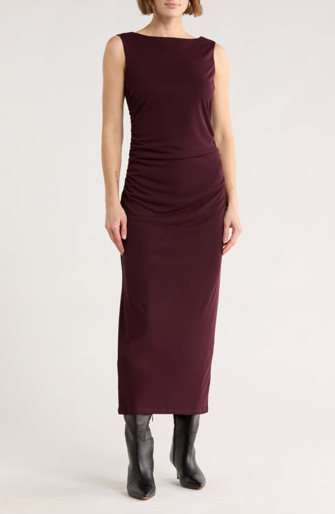 Ruched Sleeveless Dress