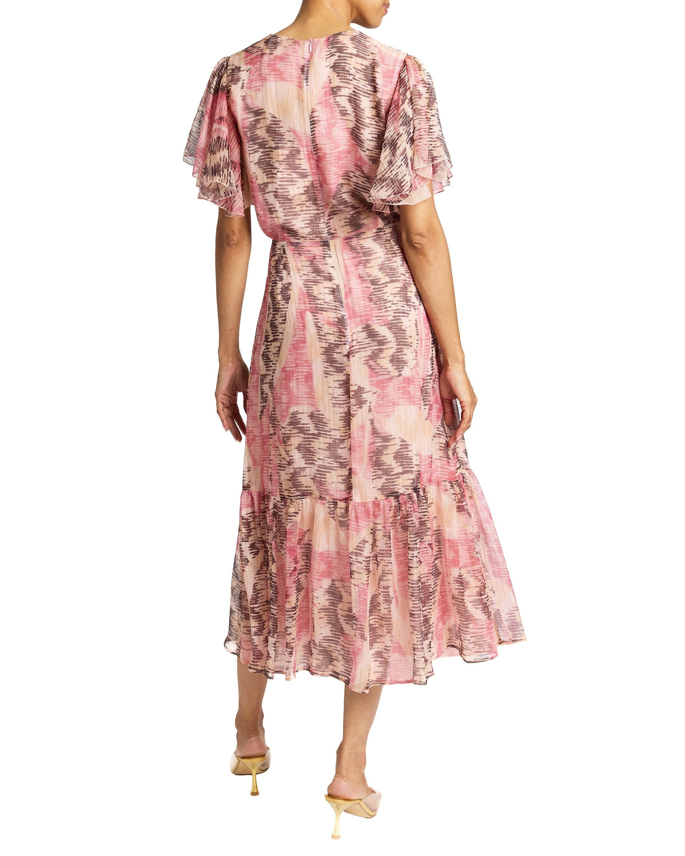 Alexandra Midi Dress in Printed Silk Chiffon - image 2