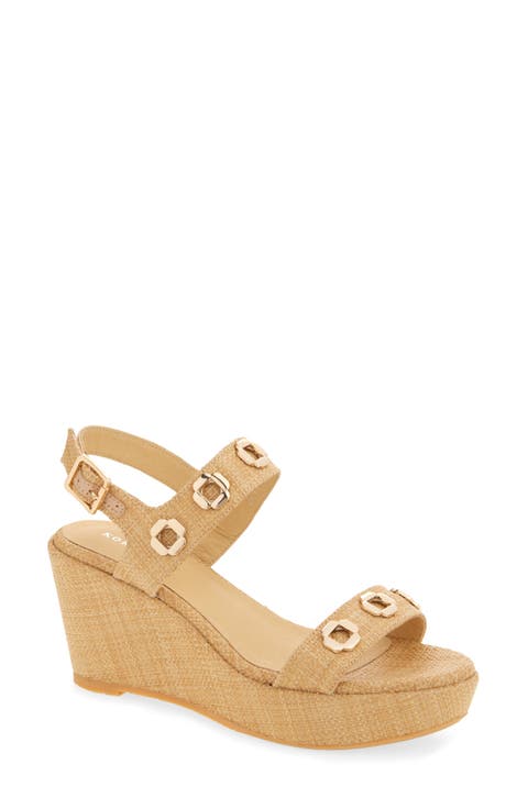 Echo Slingback Espadrille Platform Wedge Sandal (Women)