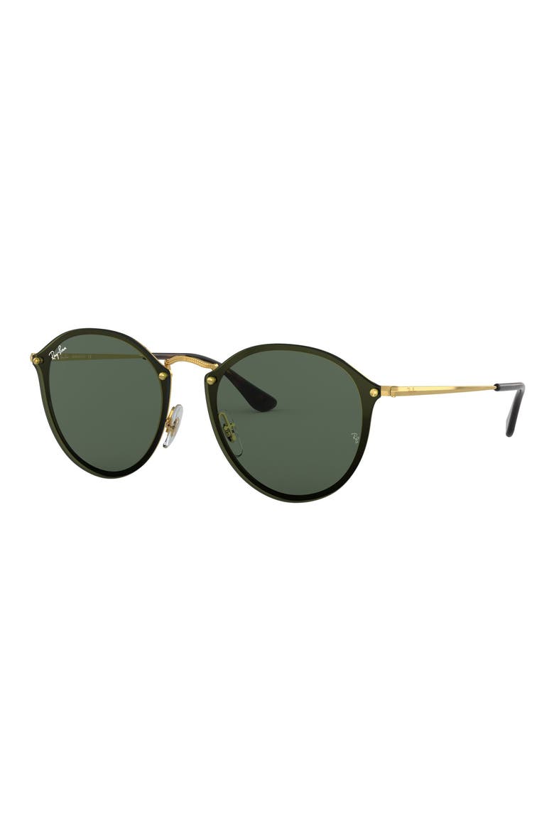Blaze 59mm Round Sunglasses, Alternate, color, GOLD/ GREEN