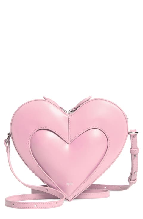 Francisca Faux Leather Heart Crossbody Bag