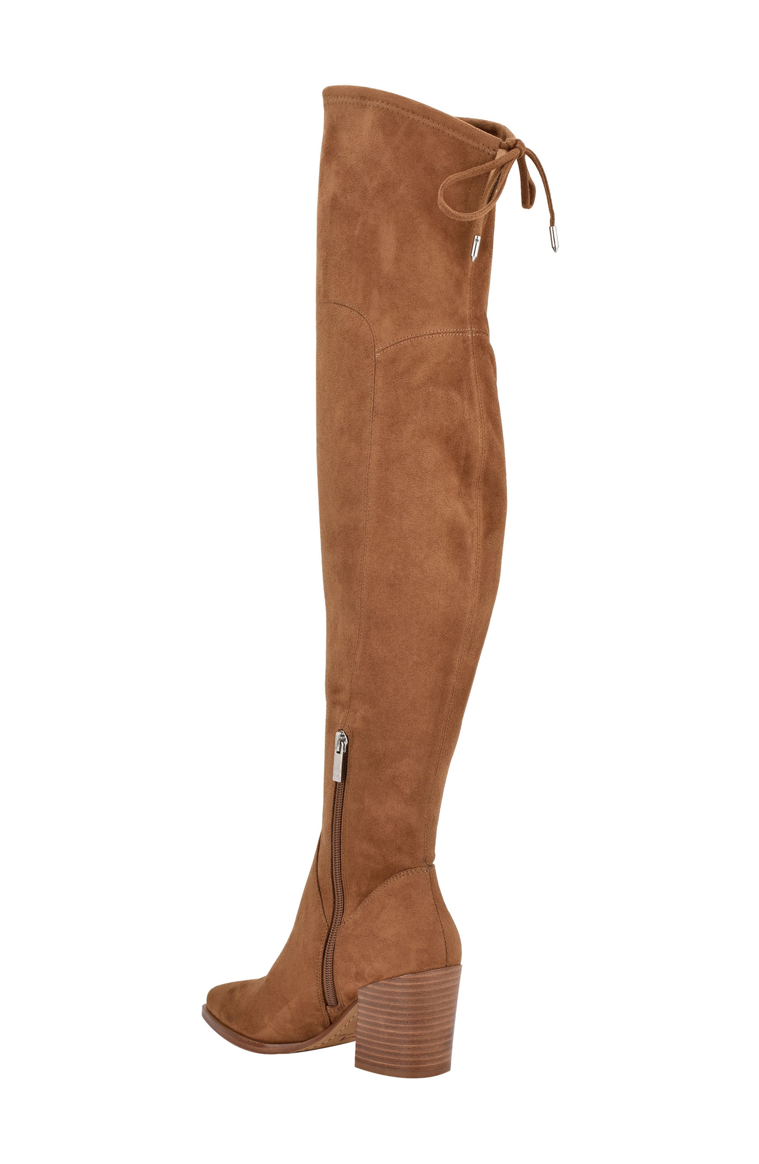 Comara Over the Knee Pointed Toe Boot, Alternate, color, LIGHT COGNAC SUEDE