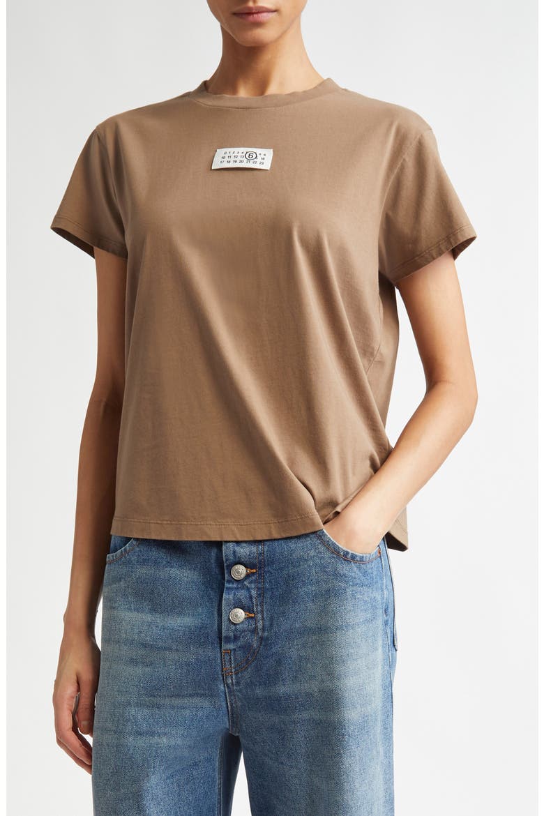 Numeric Logo Patch T-Shirt, Main, color, LIGHT BROWN