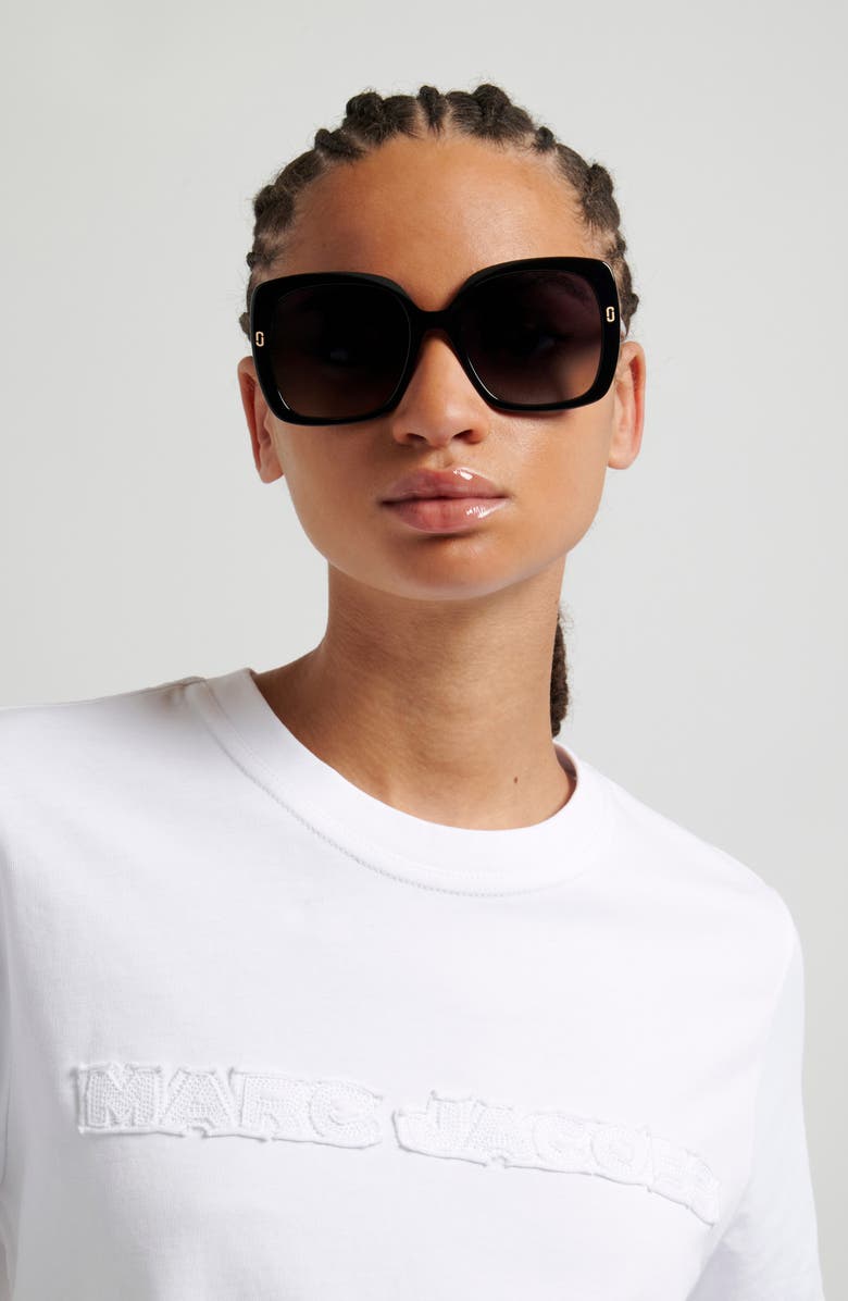 Marc Jacobs 56mm Square Sunglasses, Alternate, color, 