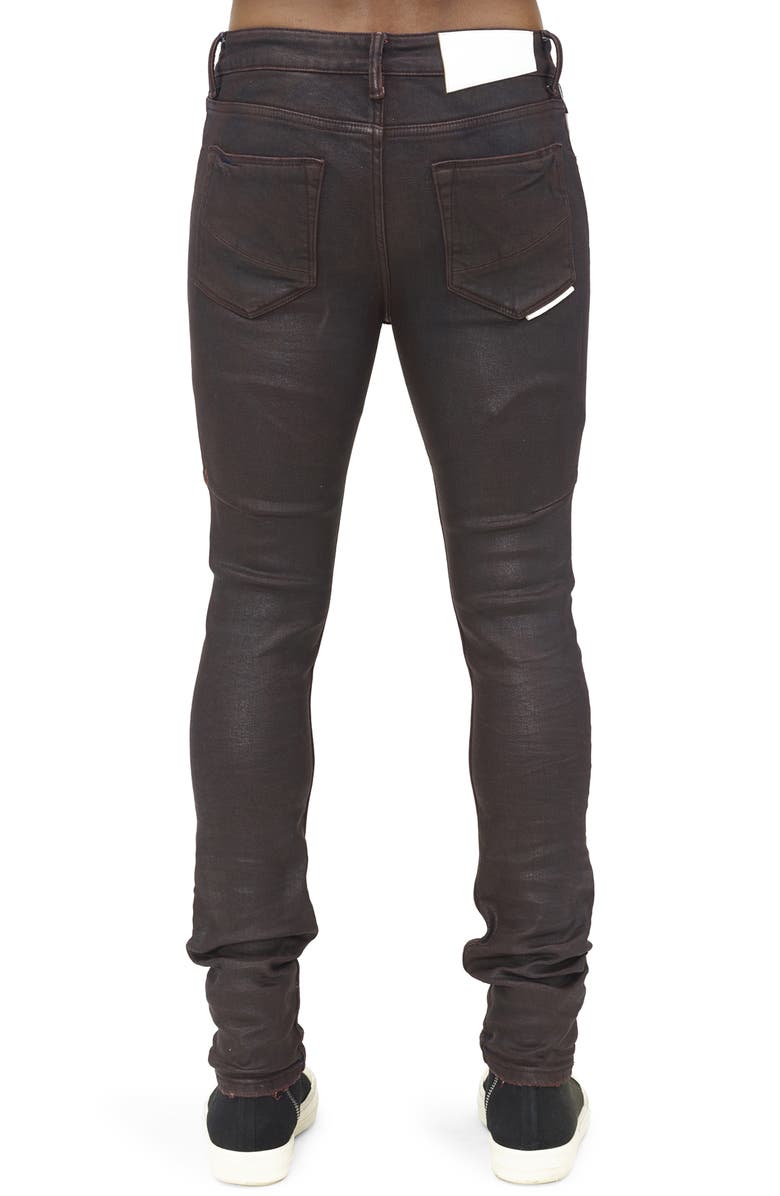 HVMAN Strat Overspray Stretch Super Skinny Jeans, Alternate, color, Burg