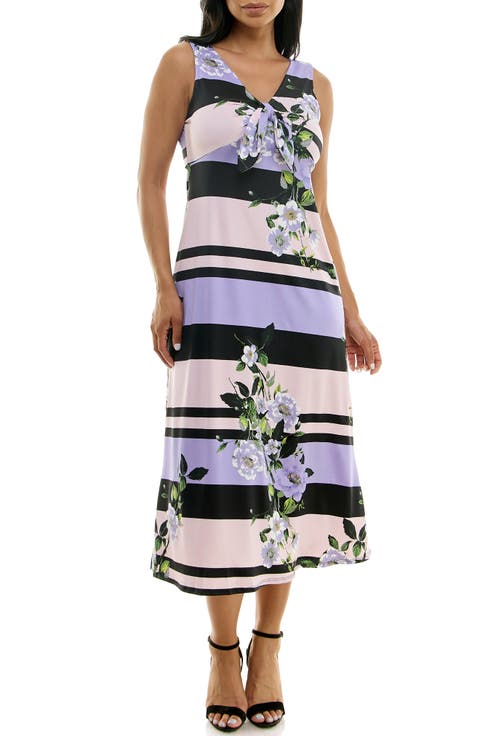 Tie Front Sleeveless Midi Dress