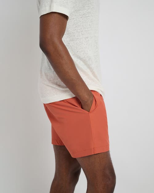 Onia Charles 5 Swim Trunks In Orange Coral