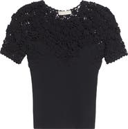Ulla Johnson Clelia Rib Knit Crochet Top