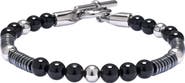 EYE CANDY LOS ANGELES Men's Midnight Agate Beaded Bracelet