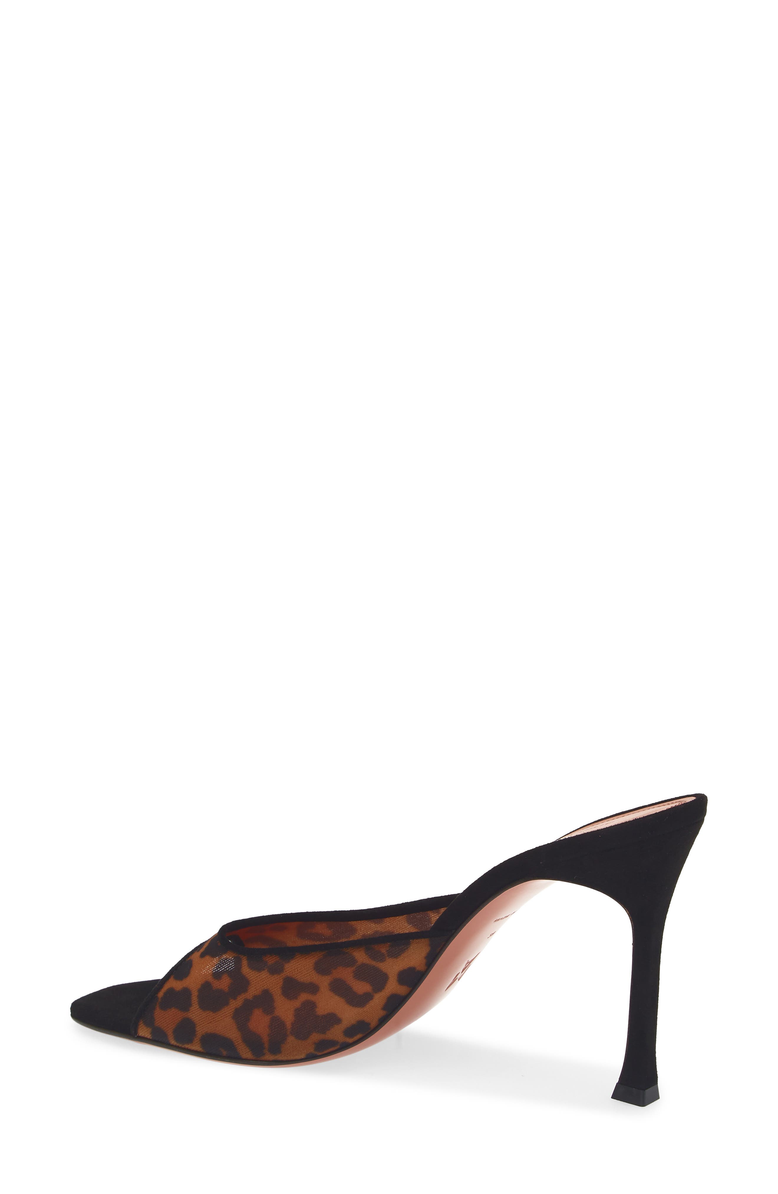 Amina Muaddi Alexa Slide Sandal, Alternate, color, Mesh Leopard