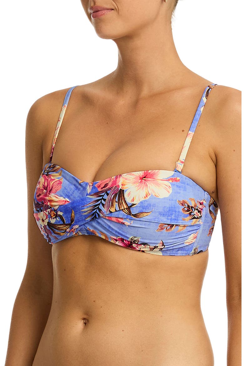 Blue Hawaii Twist Bikini Top, Alternate, color, IRIS
