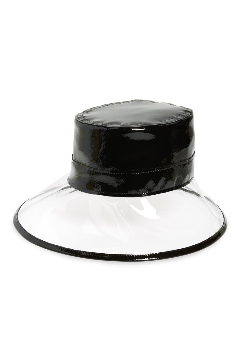 Go Go Rain Bucket Hat, Main, color, CRYSTAL/ BLACK