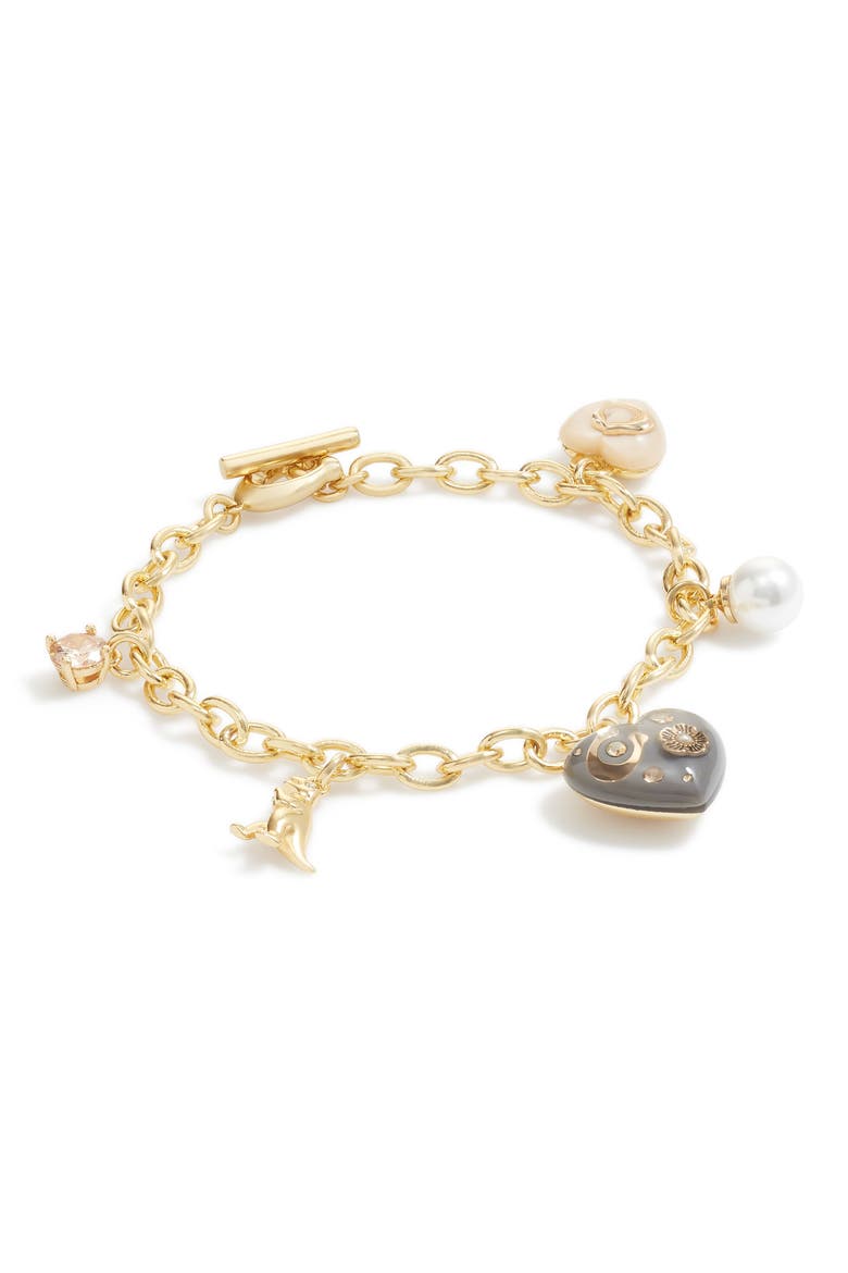 Heart Charm Bracelet, Alternate, color, BLUSH